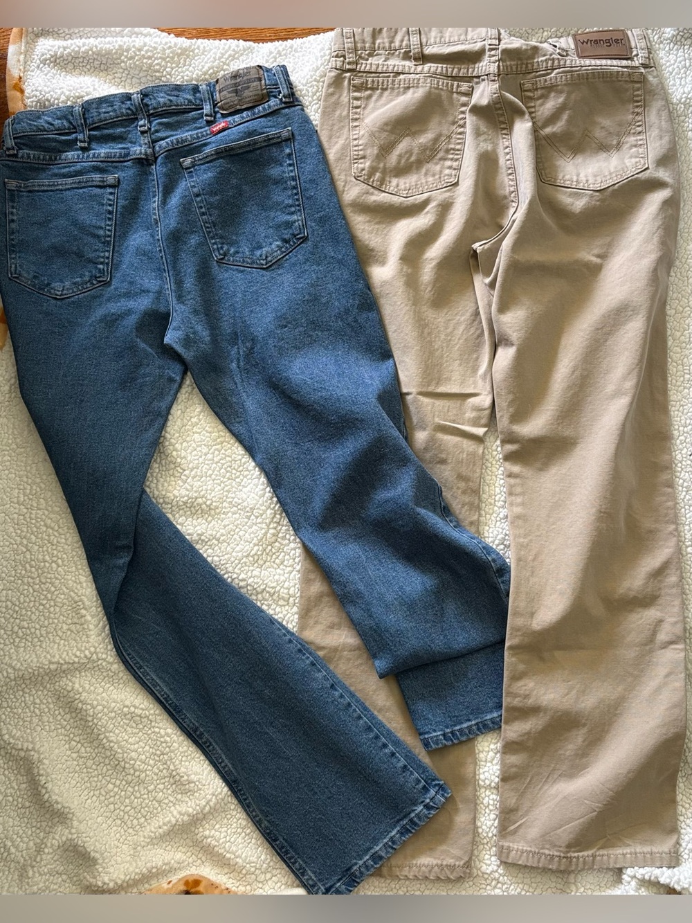 Wrangler Beige Men's Jeans & Blue Denim Jeans